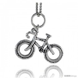 Sterling Silver Bicycle Pendant, 1/2 in tall -Style Pa1676