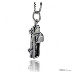 Sterling Silver Truck Pendant, 3/4 in tall -Style Pa1687