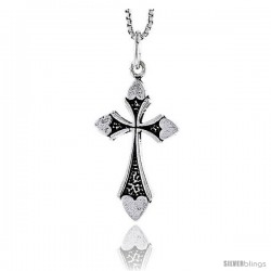 Sterling Silver Cross Pendant, 1 in tall -Style Pa1701