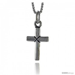 Sterling Silver Cross Pendant, 5/8 in tall -Style Pa1703