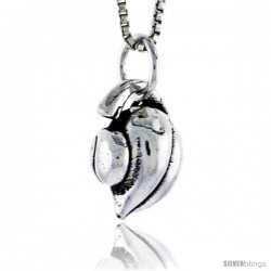 Sterling Silver Tea Pot Pendant, 1/2 in tall -Style Pa1732