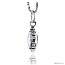 Sterling Silver Football Pendant, 1/2 in tall