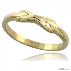 14k Gold Crisscross Ribbon Ring, 1/8" (3mm) wide