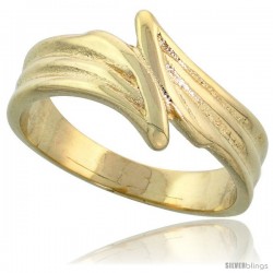 14k Gold Freeform Grooved Band, 3/8" (10mm) wide