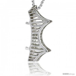 Sterling Silver London Bridge Pendant, 3/4 in tall