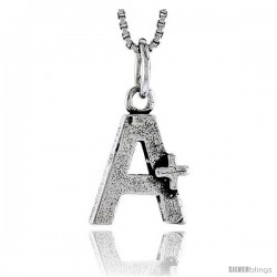 Sterling Silver A+ Pendant, 1/2 in tall