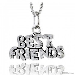 Sterling Silver Best Friends Talking Pendant, 1/2 in tall