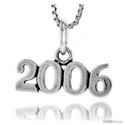 Sterling Silver 2006 Talking Pendant, 1/4 in tall