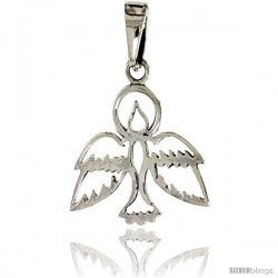 Sterling Silver Dove Pendant, 3/4 in tall