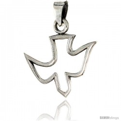 Sterling Silver Dove Pendant, 3/4 in tall -Style Pa1965