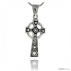 Sterling Silver Celtic Cross Pendant, 1 1/4 in -Style Pa2005