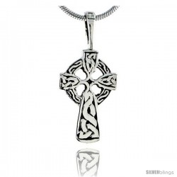 Sterling Silver Celtic Cross Pendant, 1 in
