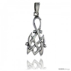 Sterling Silver Celtic Knot Pendant, 1 in