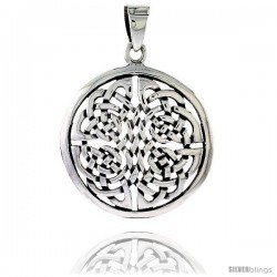 Sterling Silver Celtic Knot Pendant, 1 1/4 in