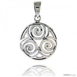 Sterling Silver Celtic Knot Pendant, 1 in -Style Pa2011