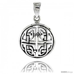 Sterling Silver Celtic Knot Pendant, 1 in -Style Pa2012