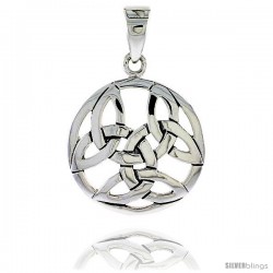 Sterling Silver Celtic Knot Pendant, 1 in -Style Pa2013