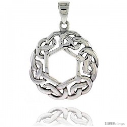 Sterling Silver Celtic Knot Pendant, 1 1/4 in -Style Pa2014