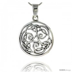 Sterling Silver Celtic Knot Pendant, 1 1/16 in