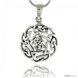 Sterling Silver Celtic Knot Pendant, 3/4 in