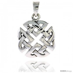 Sterling Silver Celtic Knot Pendant, 1 in -Style Pa2019