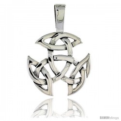 Sterling Silver Celtic Knot Pendant, 1/4 in