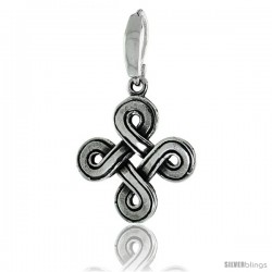 Sterling Silver Celtic Knot Pendant, 1 1/8 in -Style Pa2023