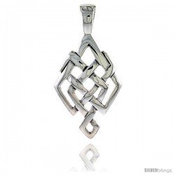 Sterling Silver Celtic Knot Pendant, 1 5/8 in