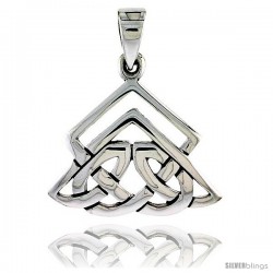 Sterling Silver Celtic Knot Pendant, 1 in -Style Pa2025