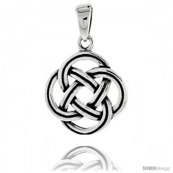 Sterling Silver Celtic Knot Pendant, 3/4 in -Style Pa2026