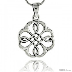 Sterling Silver Celtic Knot Pendant, 3/4 in -Style Pa2027