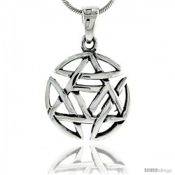 Sterling Silver Celtic Knot Pendant, 3/4 in -Style Pa2031