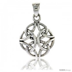 Sterling Silver Celtic Knot Pendant, 5/8 in