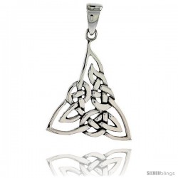 Sterling Silver Celtic Knot Trinity Pendant, 1 in