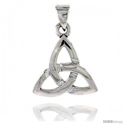 Sterling Silver Celtic Knot Trinity Pendant, 3/4 in