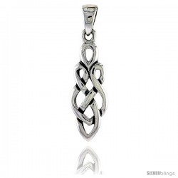 Sterling Silver Celtic Knot Pendant, 1 in -Style Pa2037