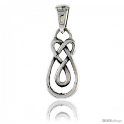 Sterling Silver Celtic Knot Pendant, 3/4 in -Style Pa2038