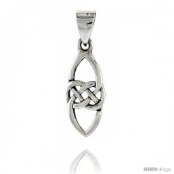 Sterling Silver Celtic Knot Pendant, 3/4 in -Style Pa2039