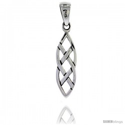 Sterling Silver Celtic Knot Pendant, 7/8 in -Style Pa2041