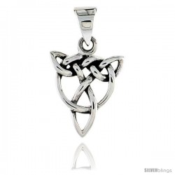 Sterling Silver Celtic Knot Pendant, 5/8 in -Style Pa2044