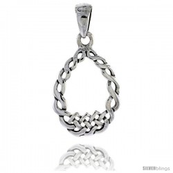 Sterling Silver Celtic Knot Pendant, 7/8 in -Style Pa2046