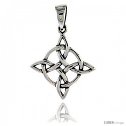 Sterling Silver Celtic Knot Pendant, 3/4 in -Style Pa2047