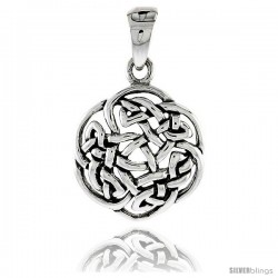 Sterling Silver Celtic Knot Pendant, 3/4 in -Style Pa2048