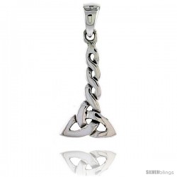 Sterling Silver Celtic Knot Pendant, 7/8 in -Style Pa2052