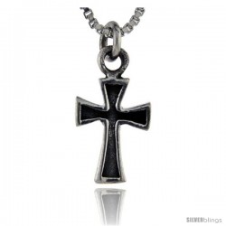 Sterling Silver Tiny St. John's Cross Pendant, 1/2 in long