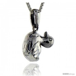 Sterling Silver Rubber Ducky Pendant, 7/8 in tall