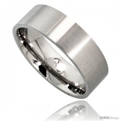 Surgical Steel 8mm Wedding Band Thumb Ring Comfort-Fit Matte Finish