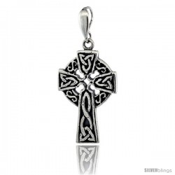 Sterling Silver Celtic Cross Pendant, 3/4 in tall