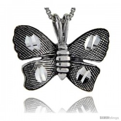 Sterling Silver Butterfly Pendant, 3/4 in tall -Style Pa230