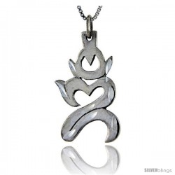 Sterling Silver Devil Pendant, 1 in long